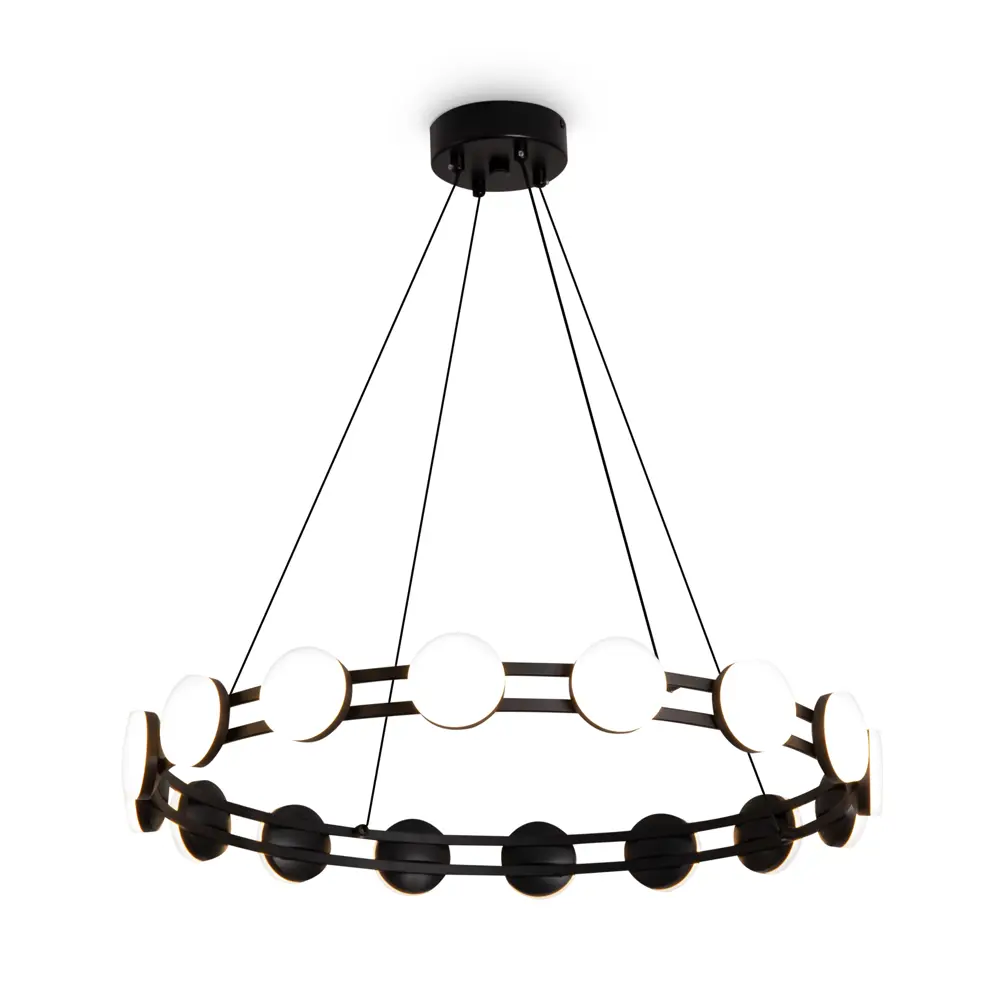 Фото 3 Светильник подвесной светодиодный Freya Collar Fr6180pl-l32b 18 м² теплый белый (желтый) свет цвет черный Фото 3 Светильник подвесной светодиодный Freya Collar Fr6180pl-l32b 18 м² теплый белый (желтый) свет цвет черный