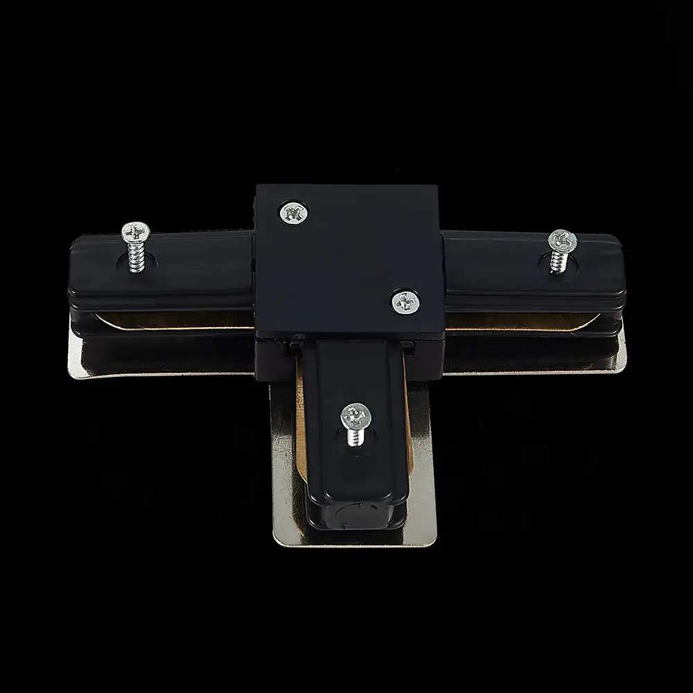 Фото Коннектор St Luce St002.439.00 т-образный жесткий для соединения трековых шинопроводов однофазный цвет черный