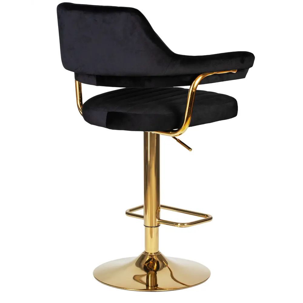 Фото 4 Барный стул Dobrin Charly Gold 61x120x54 см цвет черный Фото 4 Барный стул Dobrin Charly Gold 61x120x54 см цвет черный