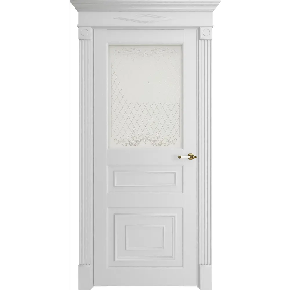Фото Дверь межкомнатная Uberture Florence style 62001 остеклённая 200x70см пленка ПВХ цвет серена белая без замка и петель Фото Дверь межкомнатная Uberture Florence style 62001 остеклённая 200x70см пленка ПВХ цвет серена белая без замка и петель