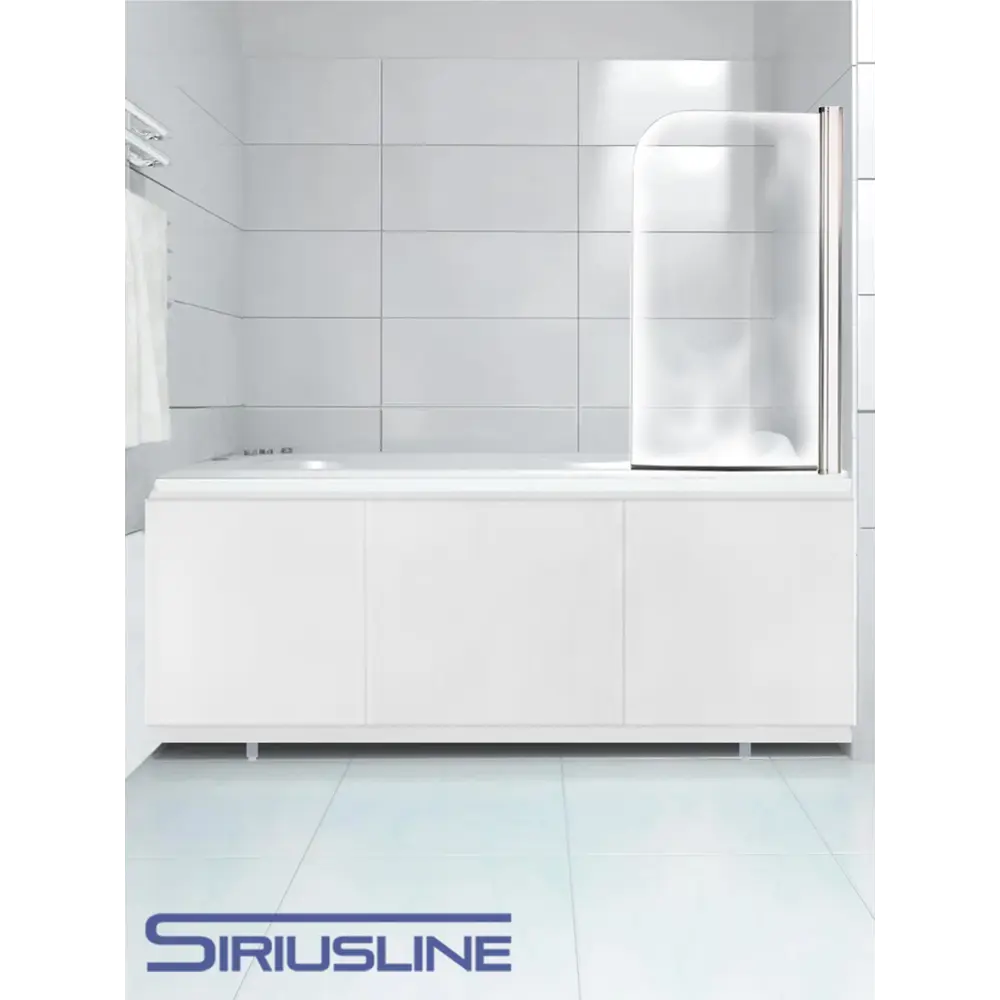 Фото Экран под ванну Siriusline 170 см алюминиевый профиль цвет Белый Фото Экран под ванну Siriusline 170 см алюминиевый профиль цвет Белый