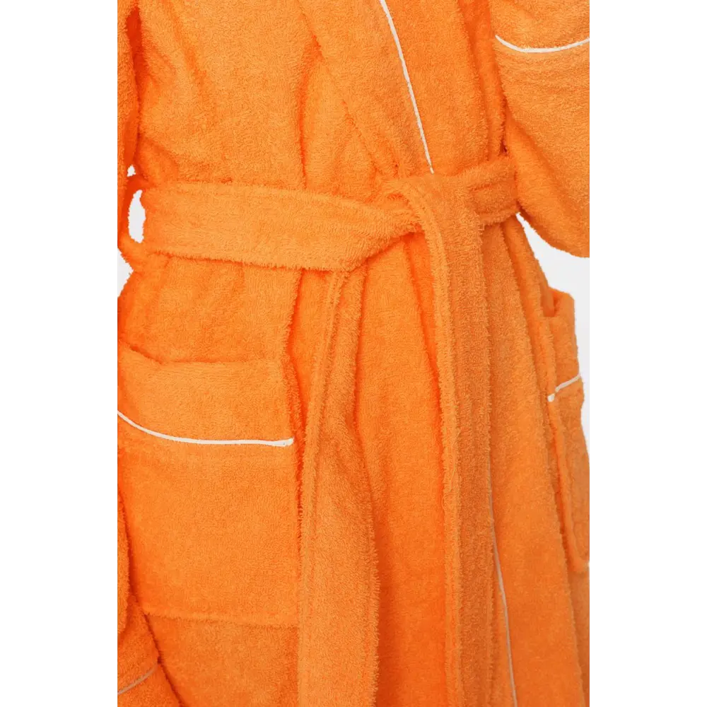 Фото 4 Банный халат Everliness 401-146-М размер 11 лет цвет оранжевый/медный