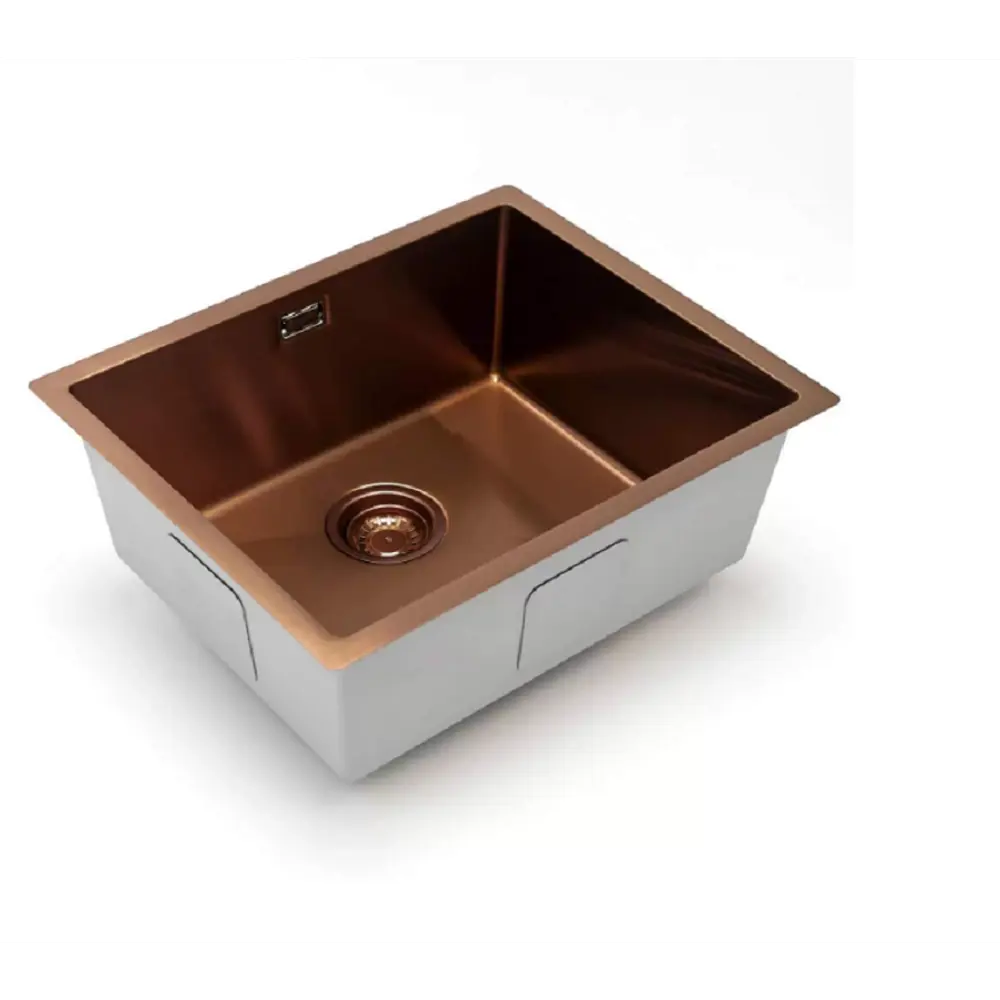 Фото 4 Мойка для кухни врезная Grandex aqua PROLINE 55 COPPER PVD 45x55 см глубина чаши 20.3 см нержавеющая сталь 304 (хорошая прочность) цвет медь Фото 4 Мойка для кухни врезная Grandex aqua PROLINE 55 COPPER PVD 45x55 см глубина чаши 20.3 см нержавеющая сталь 304 (хорошая прочность) цвет медь