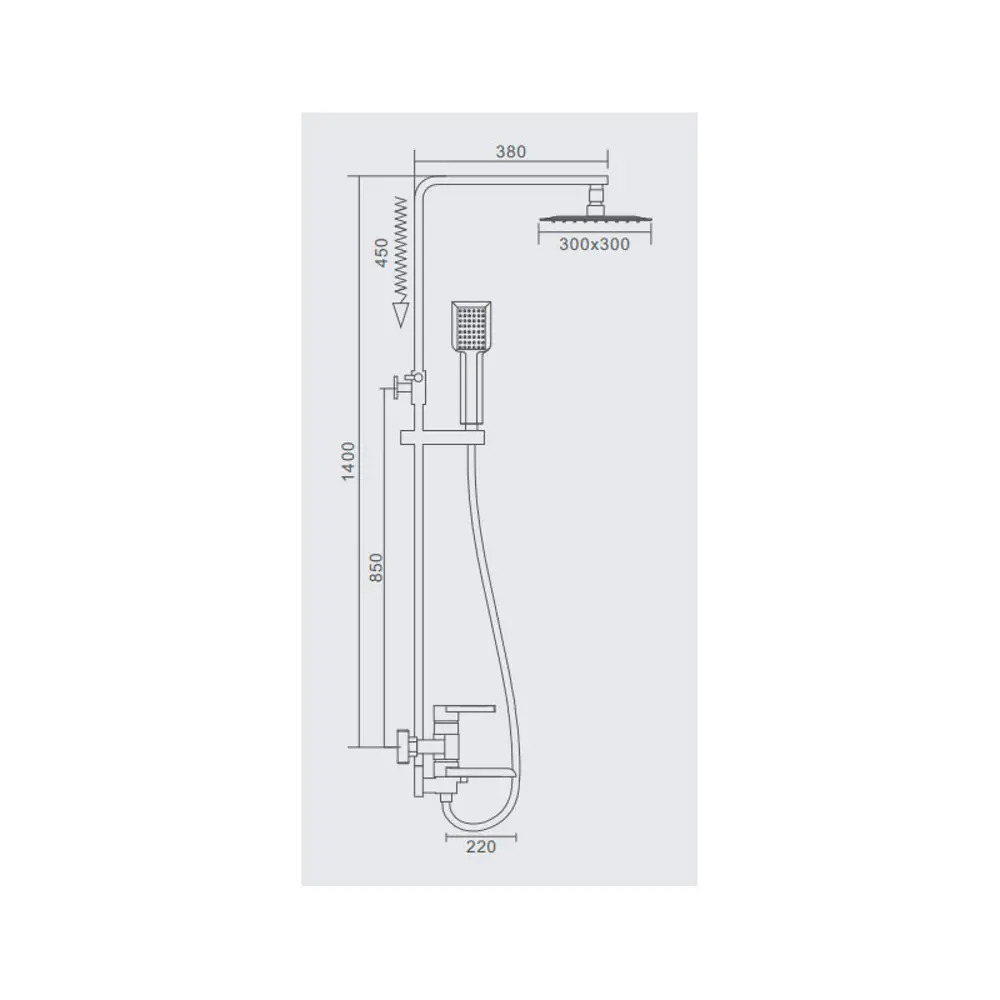 Фото 4 Душевая система Frap F2415-2 1 режим цвет хром Фото 4 Душевая система Frap F2415-2 1 режим цвет хром