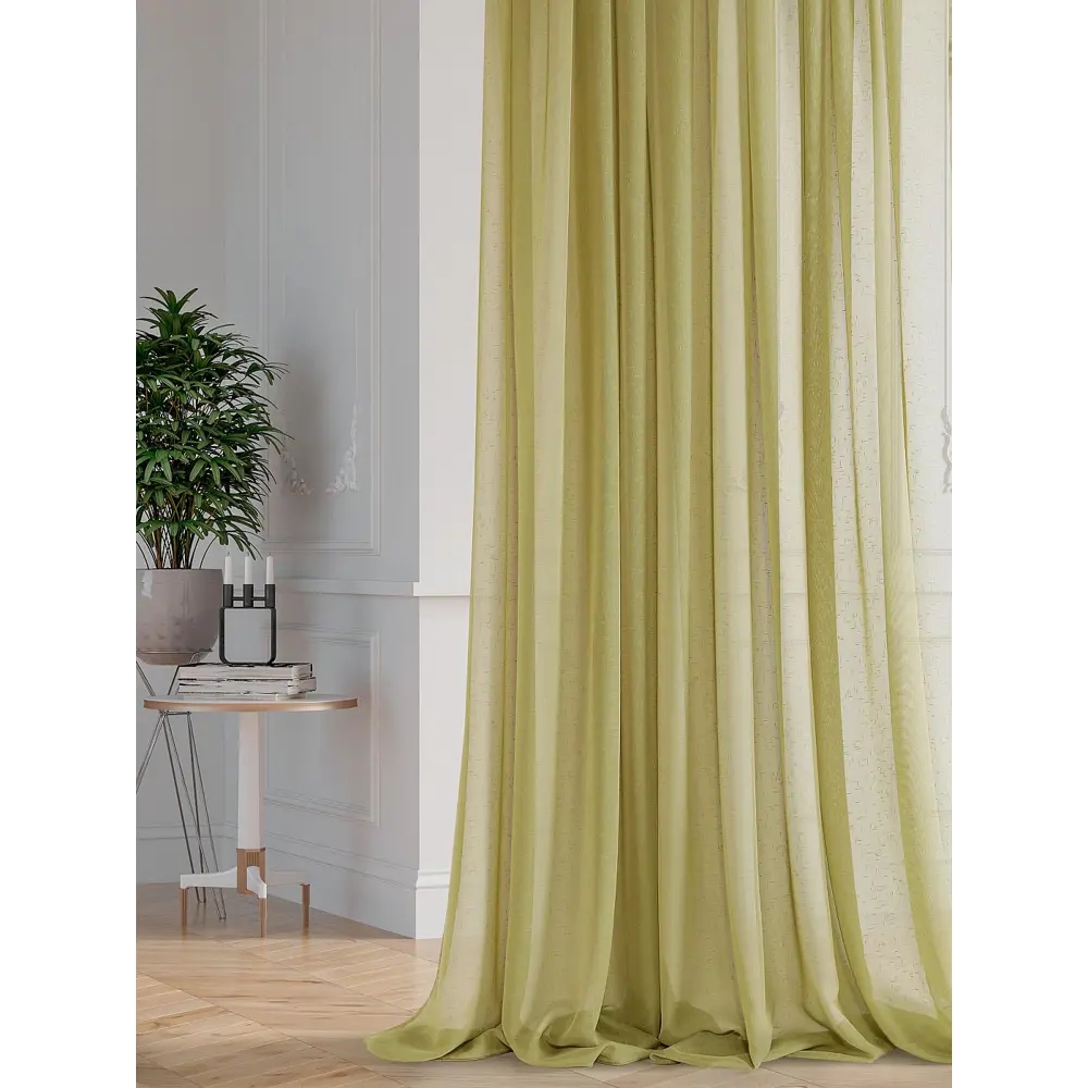 Фото 3 Тюль Helga Алусия Apitd-126087-230 на шторной ленте 300x230 см цвет зеленый