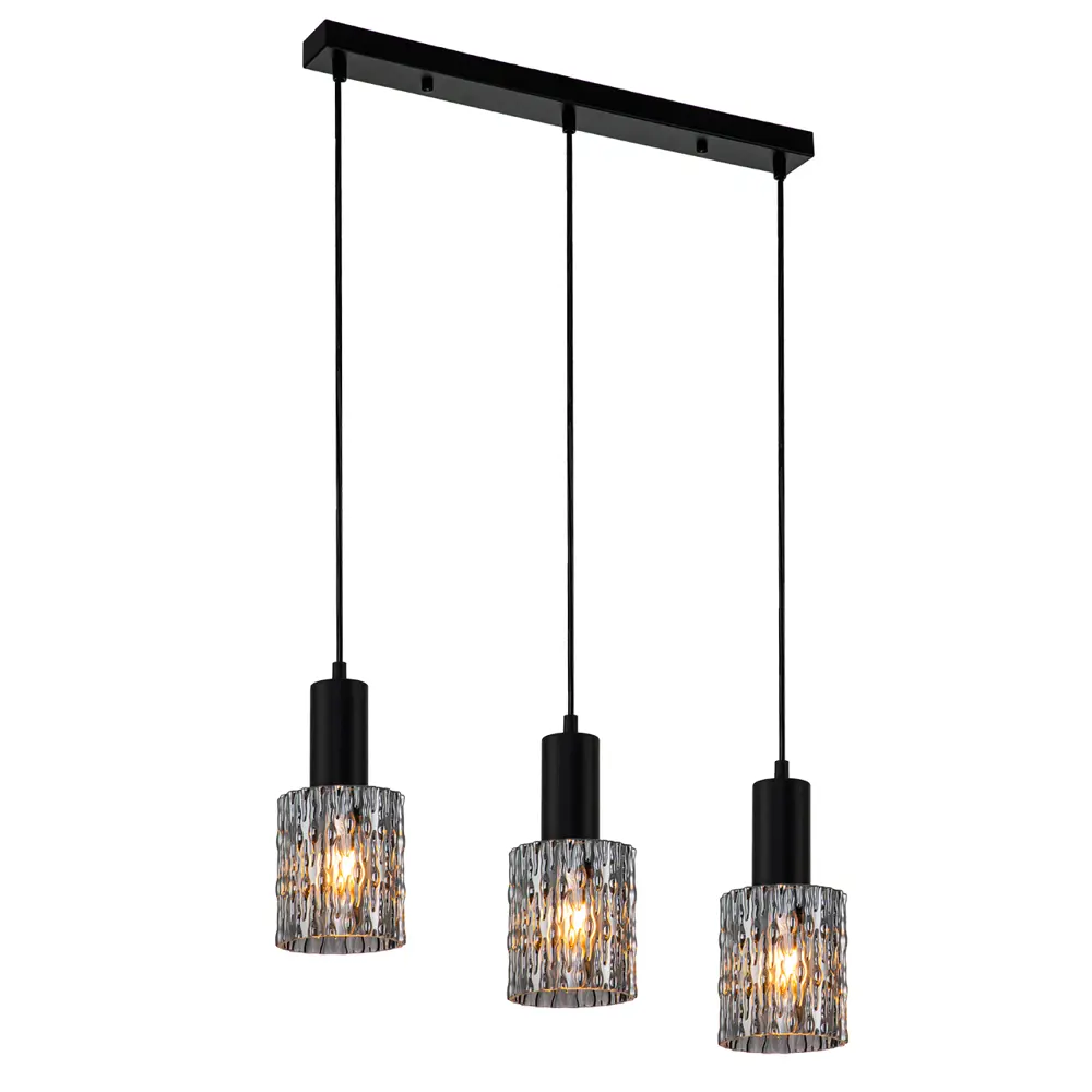 Фото 3 Светильник подвесной Escada Rain Esc_10189_3s_black 3 лампы 7 м² цвет серый/серебристый Фото 3 Светильник подвесной Escada Rain Esc_10189_3s_black 3 лампы 7 м² цвет серый/серебристый