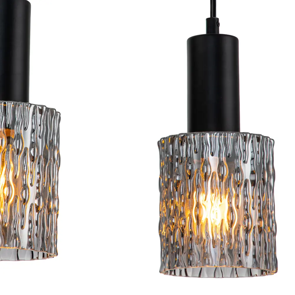 Фото 4 Светильник подвесной Escada Rain Esc_10189_3s_black 3 лампы 7 м² цвет серый/серебристый Фото 4 Светильник подвесной Escada Rain Esc_10189_3s_black 3 лампы 7 м² цвет серый/серебристый