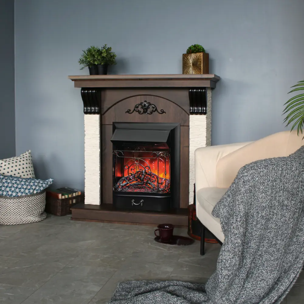 Фото 4 Каминокомплект Realflame Corfino с очагом Majestic Lux BL 1500Вт орех итальянский Фото 4 Каминокомплект Realflame Corfino с очагом Majestic Lux BL 1500Вт орех итальянский