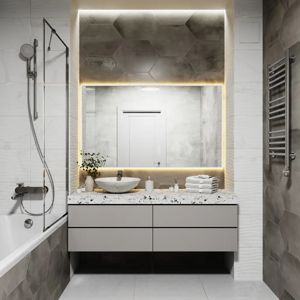 Фото 4 Зеркало со встроенной подсветкой One mirror 15090бст 90x150 см Фото 4 Зеркало со встроенной подсветкой One mirror 15090бст 90x150 см