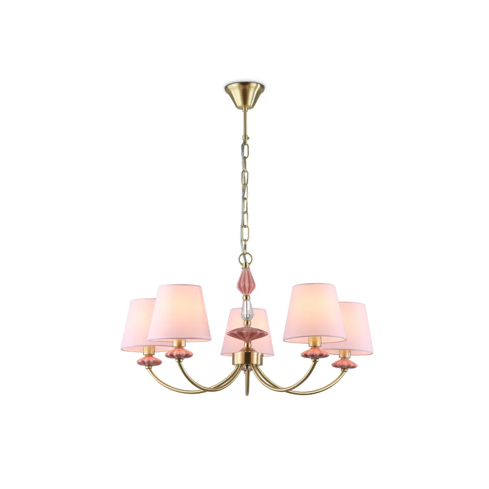 Фото 2 Люстра подвесная Ambrella light High light Lh75024 5 ламп 20 м² цвет золото, розовый Фото 2 Люстра подвесная Ambrella light High light Lh75024 5 ламп 20 м² цвет золото, розовый
