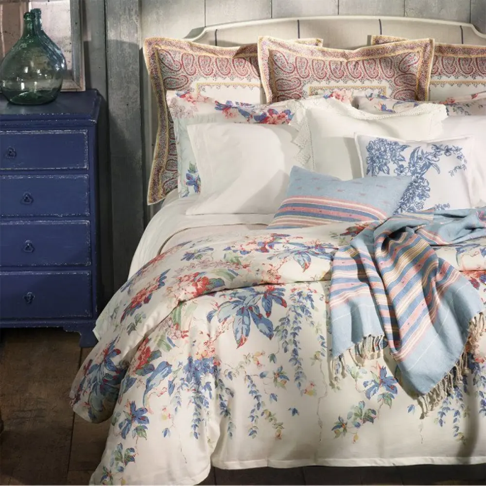 Фото Комплект постельного белья 2-спальный Ralph Lauren Veronique Estelle 30133, перкаль, цвет синий Фото Комплект постельного белья 2-спальный Ralph Lauren Veronique Estelle 30133, перкаль, цвет синий