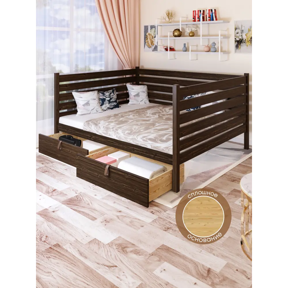 Фото 6 Кровать Solarius Tahta-spin120-180ven-full-2yash 130 x 101 x 190 см сосна цвет коричневый Фото 6 Кровать Solarius Tahta-spin120-180ven-full-2yash 130 x 101 x 190 см сосна цвет коричневый