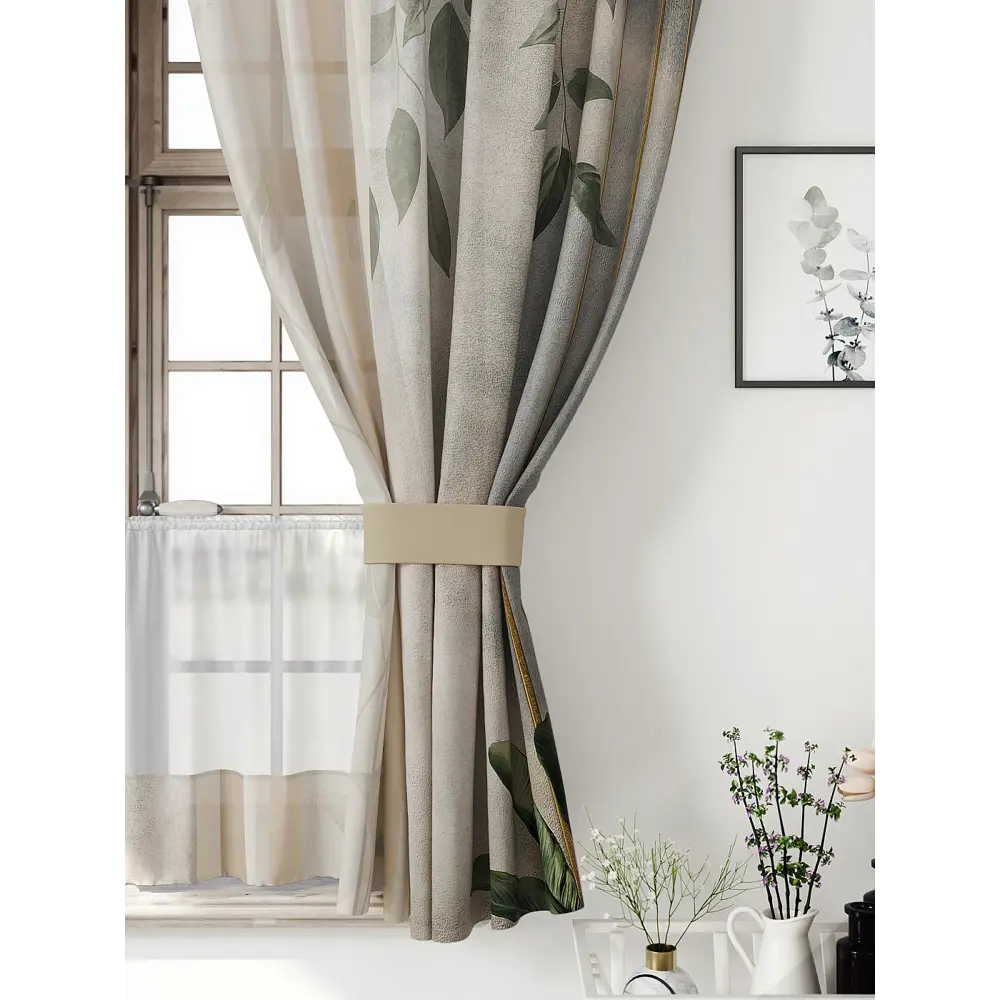 Фото 5 Комплект штор Comfy way Иномик - 88 CW705088-160 на шторной ленте 160x150 см цвет бежевый Фото 5 Комплект штор Comfy way Иномик - 88 CW705088-160 на шторной ленте 160x150 см цвет бежевый
