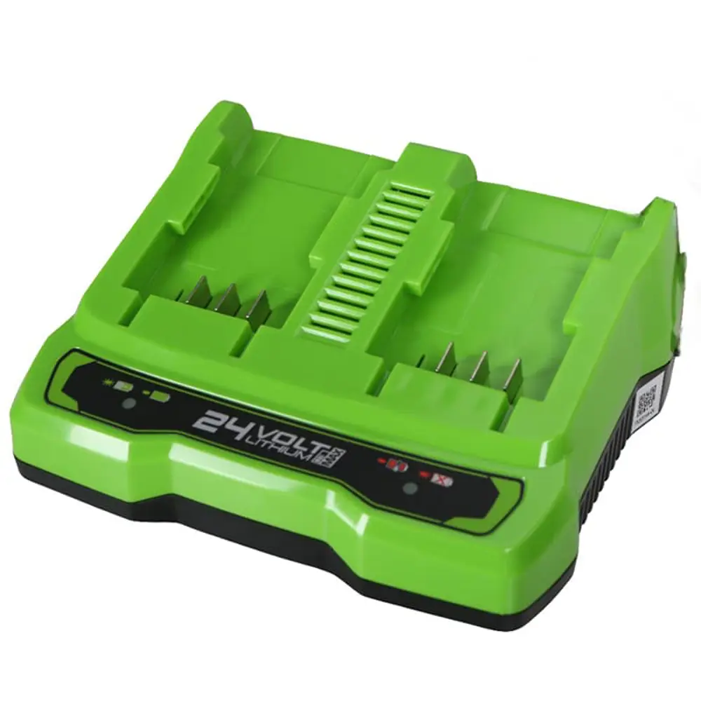 Фото Зарядное устройство Greenworks G24X2UC2 в комплекте с перчатками Фото Зарядное устройство Greenworks G24X2UC2 в комплекте с перчатками