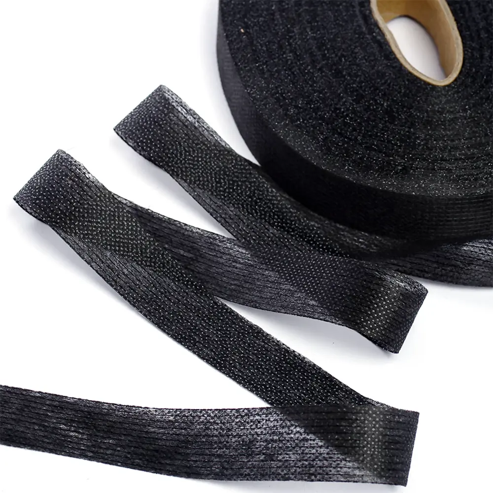 Фото 2 Лента Idealtex нитепрошивная клеевая по долевой 20мм черный 4720B набор 25рул*100м 4720B.20/14/ЧЕР