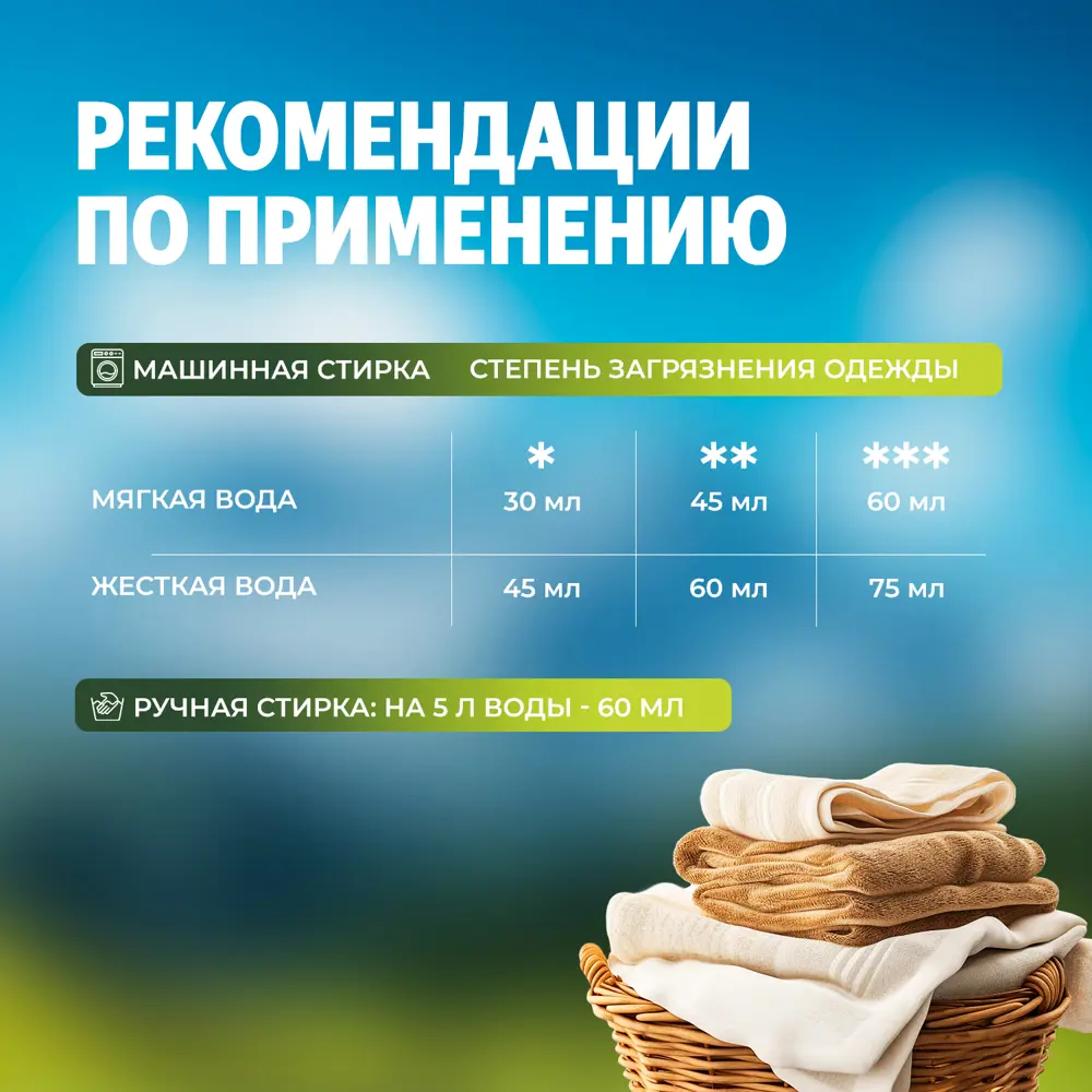 Фото 4 Гель для стирки Dogol Natural Magic ГС-ПМ-003 концентрат 5+2 л Фото 4 Гель для стирки Dogol Natural Magic ГС-ПМ-003 концентрат 5+2 л