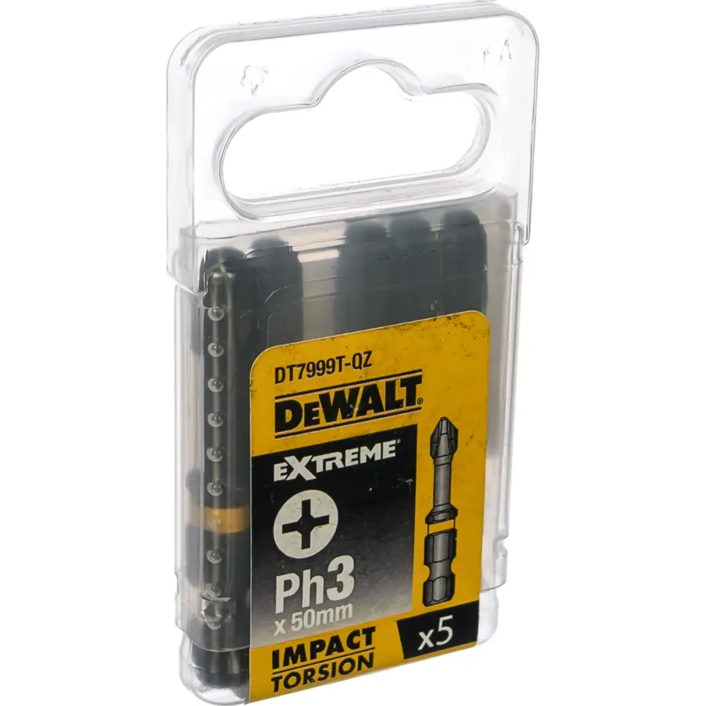 Фото 2 Бита DeWalt DT7999T-QZ PH3 50 мм ударная Torsion 5 шт. Фото 2 Бита DeWalt DT7999T-QZ PH3 50 мм ударная Torsion 5 шт.