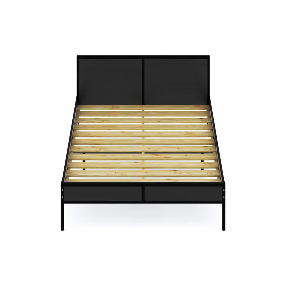 Фото 2 Кровать Solarius Kr160loft-ser-black 165 x 90 x 206 см сосна цвет серый Фото 2 Кровать Solarius Kr160loft-ser-black 165 x 90 x 206 см сосна цвет серый