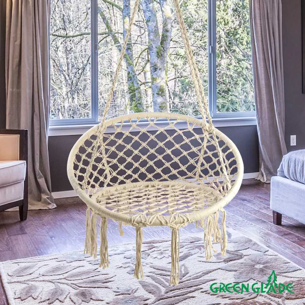 Фото 8 Гамак Green glade G-051 поликоттон 80 x 80 см бежевый