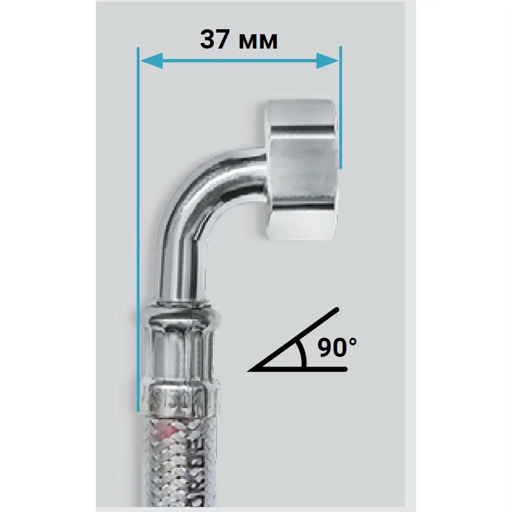 Фото 7 Шланг для стиральной машины наливной Profactor Luxe 1/2" ВР 0.4 м Фото 7 Шланг для стиральной машины наливной Profactor Luxe 1/2" ВР 0.4 м