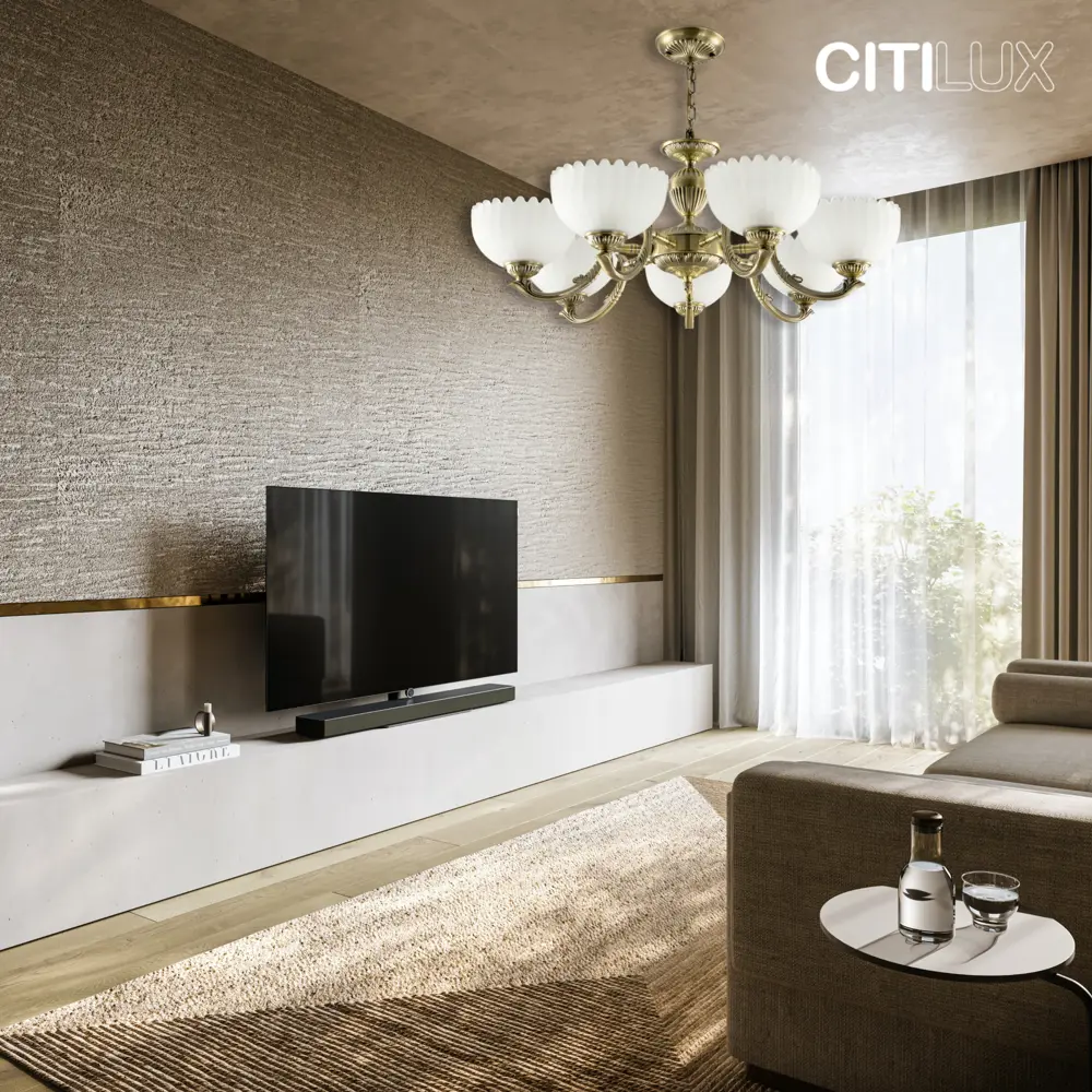 Фото 7 Люстра потолочная Citilux Cl414173 7 ламп 21 м² цвет бронза Фото 7 Люстра потолочная Citilux Cl414173 7 ламп 21 м² цвет бронза