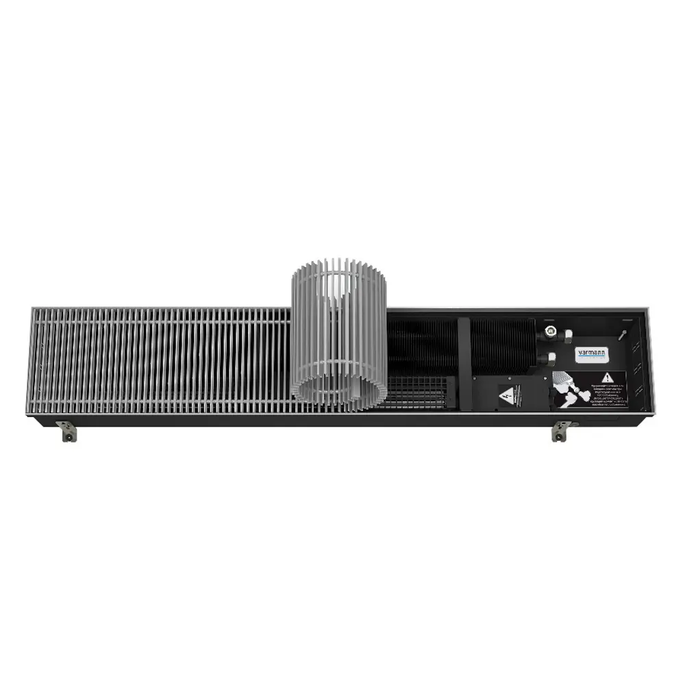 Фото Внутрипольный конвектор Varmann Qtherm 2200x230x110 мм биметалл черный Фото Внутрипольный конвектор Varmann Qtherm 2200x230x110 мм биметалл черный