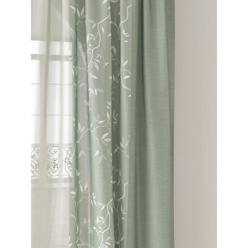 Фото 3 Тюль Comfy way Лоуна - 28 CW754028-230 на шторной ленте 230x150 см цвет зеленый Фото 3 Тюль Comfy way Лоуна - 28 CW754028-230 на шторной ленте 230x150 см цвет зеленый