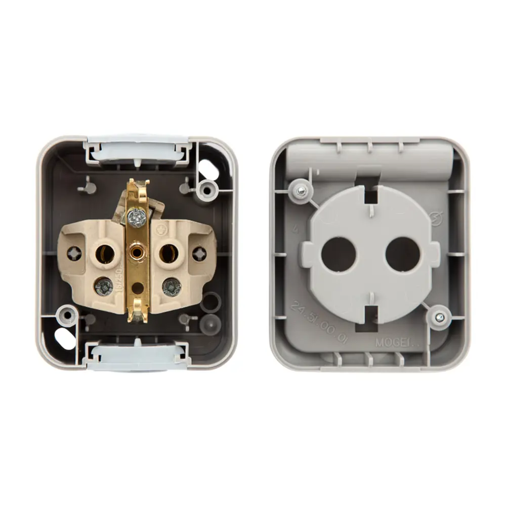 Фото 4 Розетка Kranz Mini OG KR-78-0815 с заземлением 220 В 10 A цвет серый Фото 4 Розетка Kranz Mini OG KR-78-0815 с заземлением 220 В 10 A цвет серый