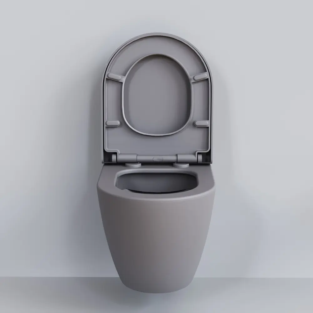 Фото 2 Сиденье для унитаза Ambassador Queen 112T20301 36x57см с микролифтом серое матовое Фото 2 Сиденье для унитаза Ambassador Queen 112T20301 36x57см с микролифтом серое матовое