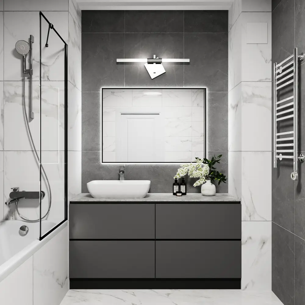 Фото 4 Зеркало со встроенной подсветкой One mirror 11080чсх 80x110 см Фото 4 Зеркало со встроенной подсветкой One mirror 11080чсх 80x110 см