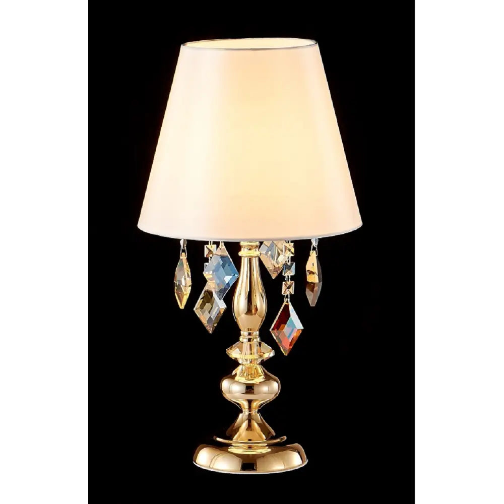 Фото 2 Настольная лампа Crystal Lux Mercedes lg1 gold-color цвет жёлтый/золотой Фото 2 Настольная лампа Crystal Lux Mercedes lg1 gold-color цвет жёлтый/золотой