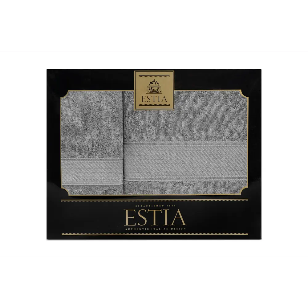 Фото 9 Полотенце Estia Мартос для ванной 50x80 см серый 2 шт Фото 9 Полотенце Estia Мартос для ванной 50x80 см серый 2 шт