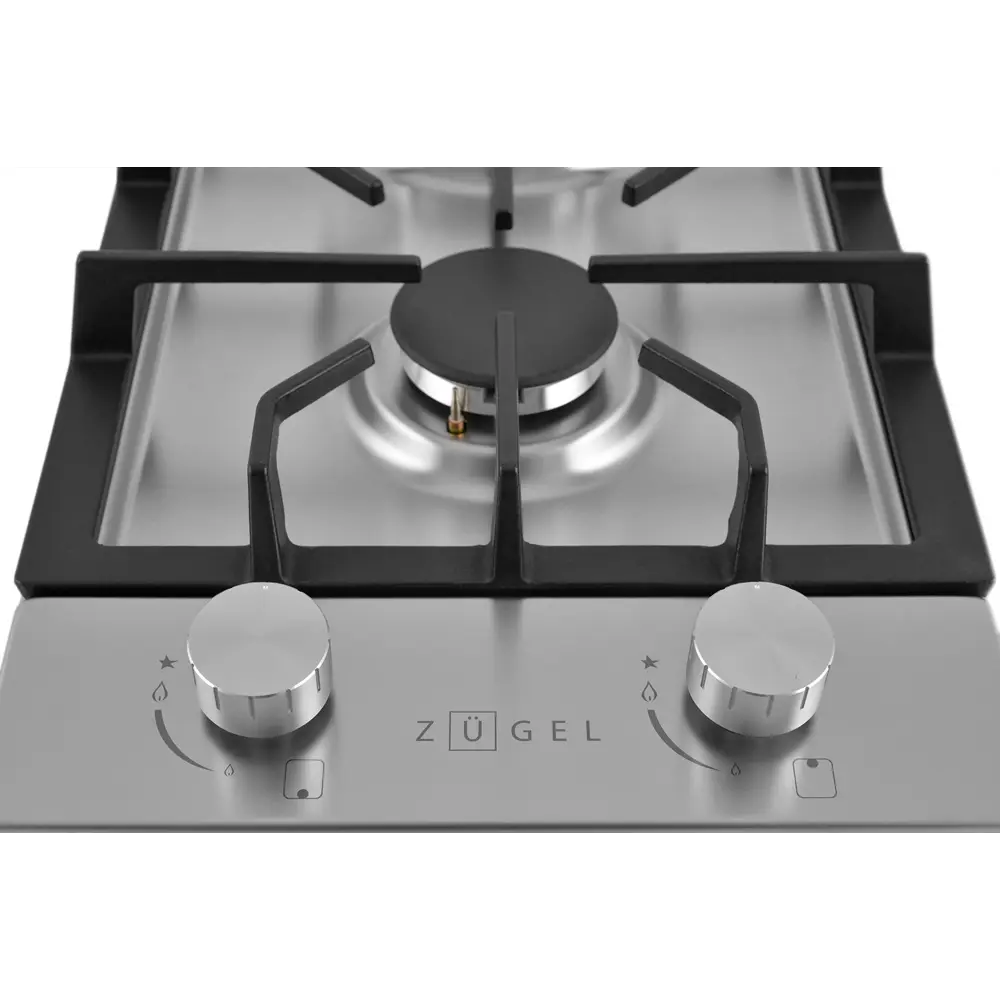 Фото 3 Газовая варочная панель Zugel ZGH292X 29.4 см 2 конфорки цвет нержавеющая сталь Фото 3 Газовая варочная панель Zugel ZGH292X 29.4 см 2 конфорки цвет нержавеющая сталь