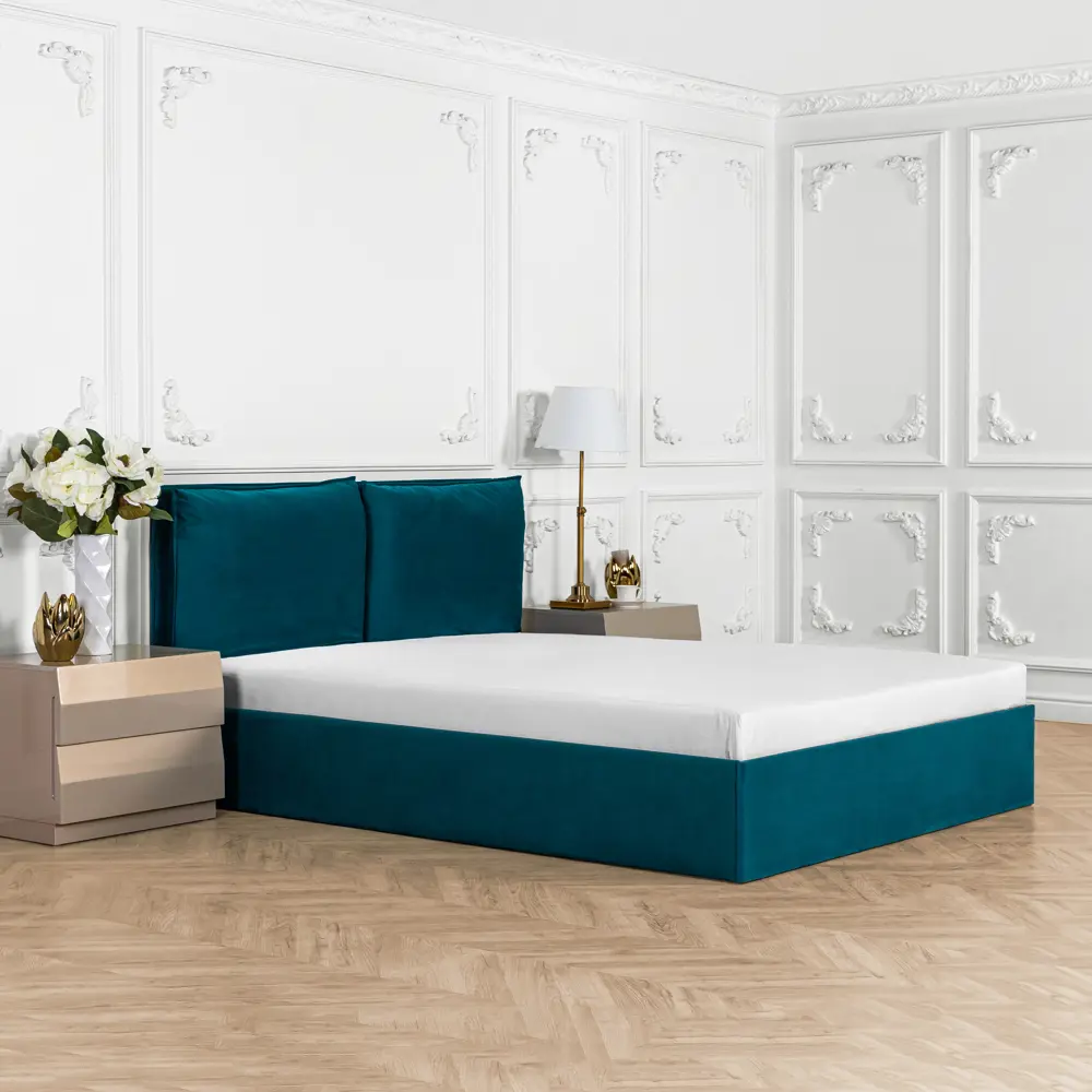Фото 3 Кровать полутораспальная Dg-home Эстетика 148x97x221 см велюр цвет изумрудный Фото 3 Кровать полутораспальная Dg-home Эстетика 148x97x221 см велюр цвет изумрудный