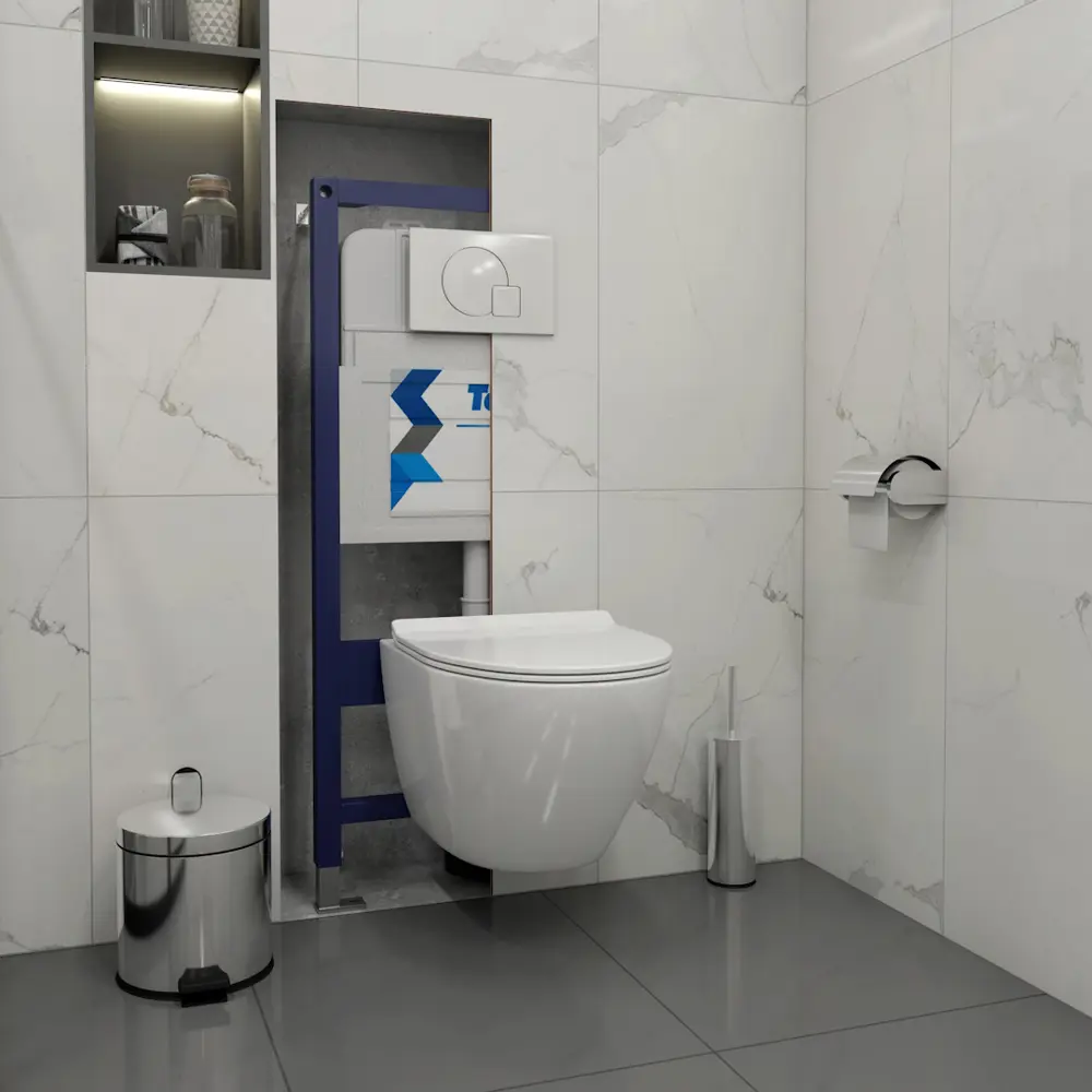 Фото 5 Комплект Teymi F14467: Инсталляция Aina 52, клавиша смыва Ellie хром, унитаз Lina Pro Vortex Фото 5 Комплект Teymi F14467: Инсталляция Aina 52, клавиша смыва Ellie хром, унитаз Lina Pro Vortex