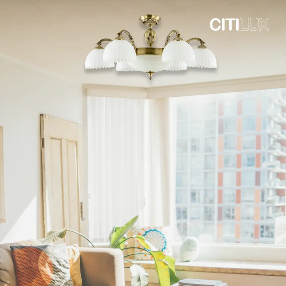 Фото 8 Люстра потолочная Citilux Cl414193 9 ламп 25 м² цвет бронза Фото 8 Люстра потолочная Citilux Cl414193 9 ламп 25 м² цвет бронза