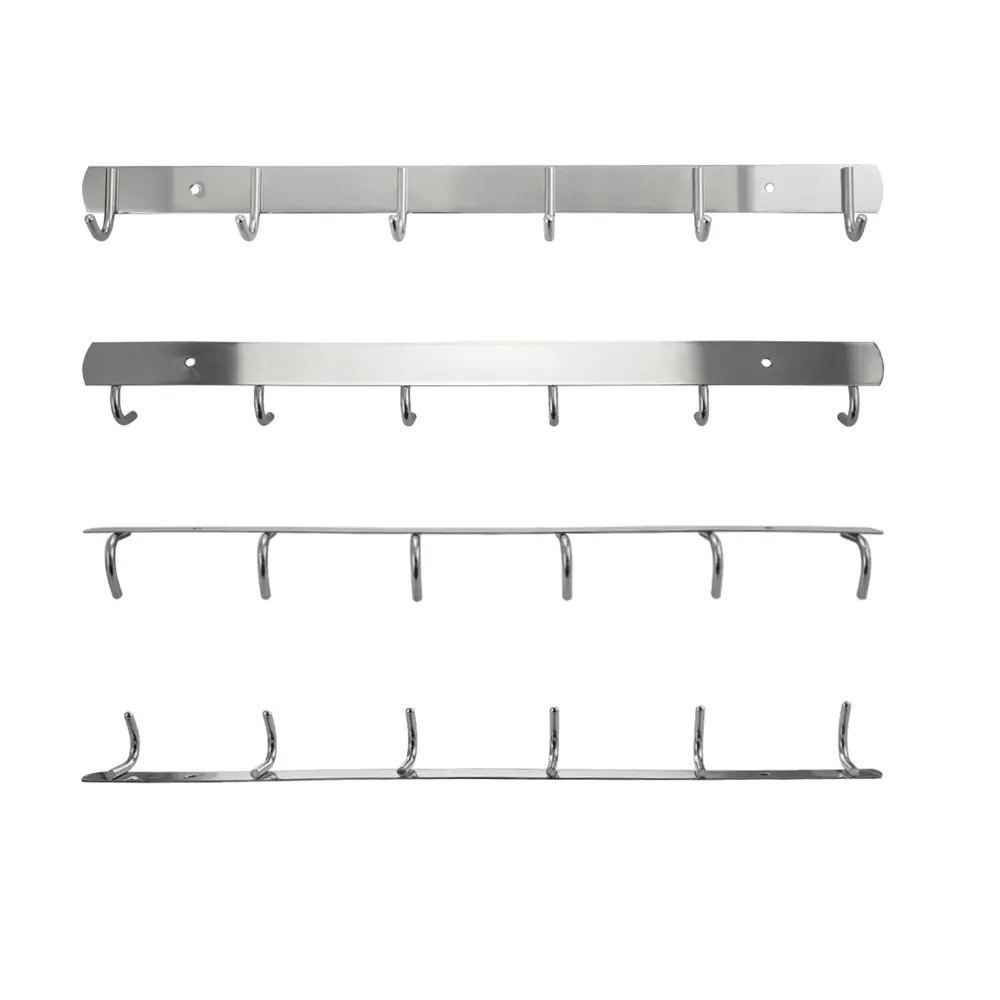 Фото 2 Держатель для полотенец Potato P141-6 4см 6 крючков цвет серый/серебристый Фото 2 Держатель для полотенец Potato P141-6 4см 6 крючков цвет серый/серебристый