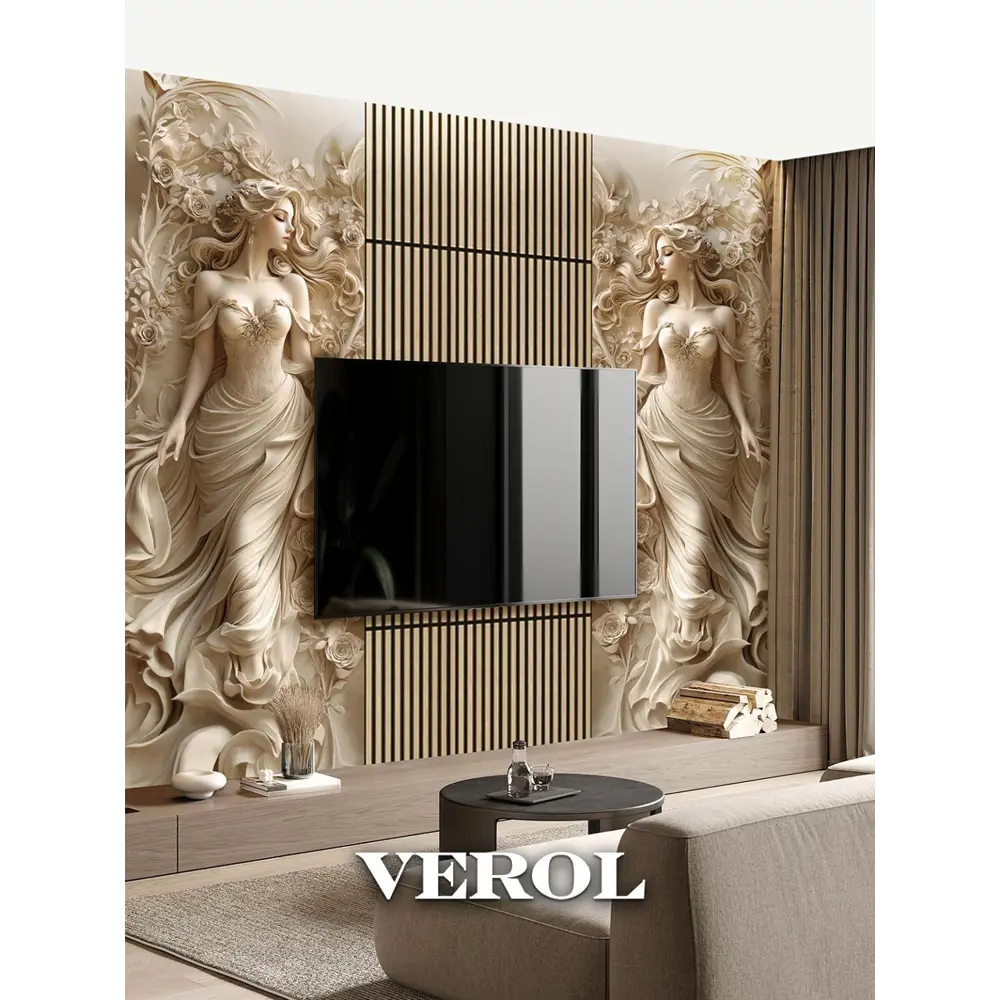 Фото 4 Фотообои 3D флизелиновые Verol Девушка барельеф 429-ФФО-05977/2 листа 100x283 см, 2 шт Фото 4 Фотообои 3D флизелиновые Verol Девушка барельеф 429-ФФО-05977/2 листа 100x283 см, 2 шт