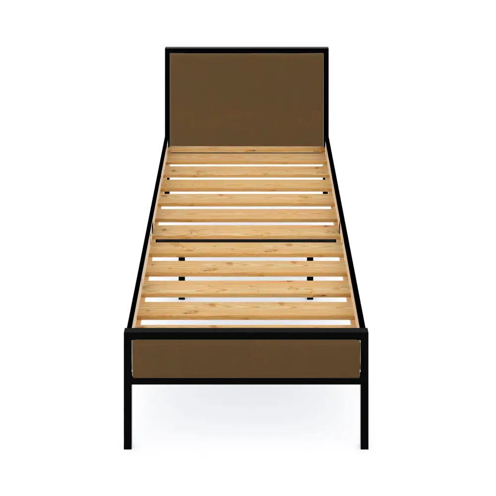 Фото 3 Кровать Solarius kr100loft-obiv-rs9-black Кровать Лофт реечное 105 x 90 x 206 см дсп цвет коричневый/черный Фото 3 Кровать Solarius kr100loft-obiv-rs9-black Кровать Лофт реечное 105 x 90 x 206 см дсп цвет коричневый/черный