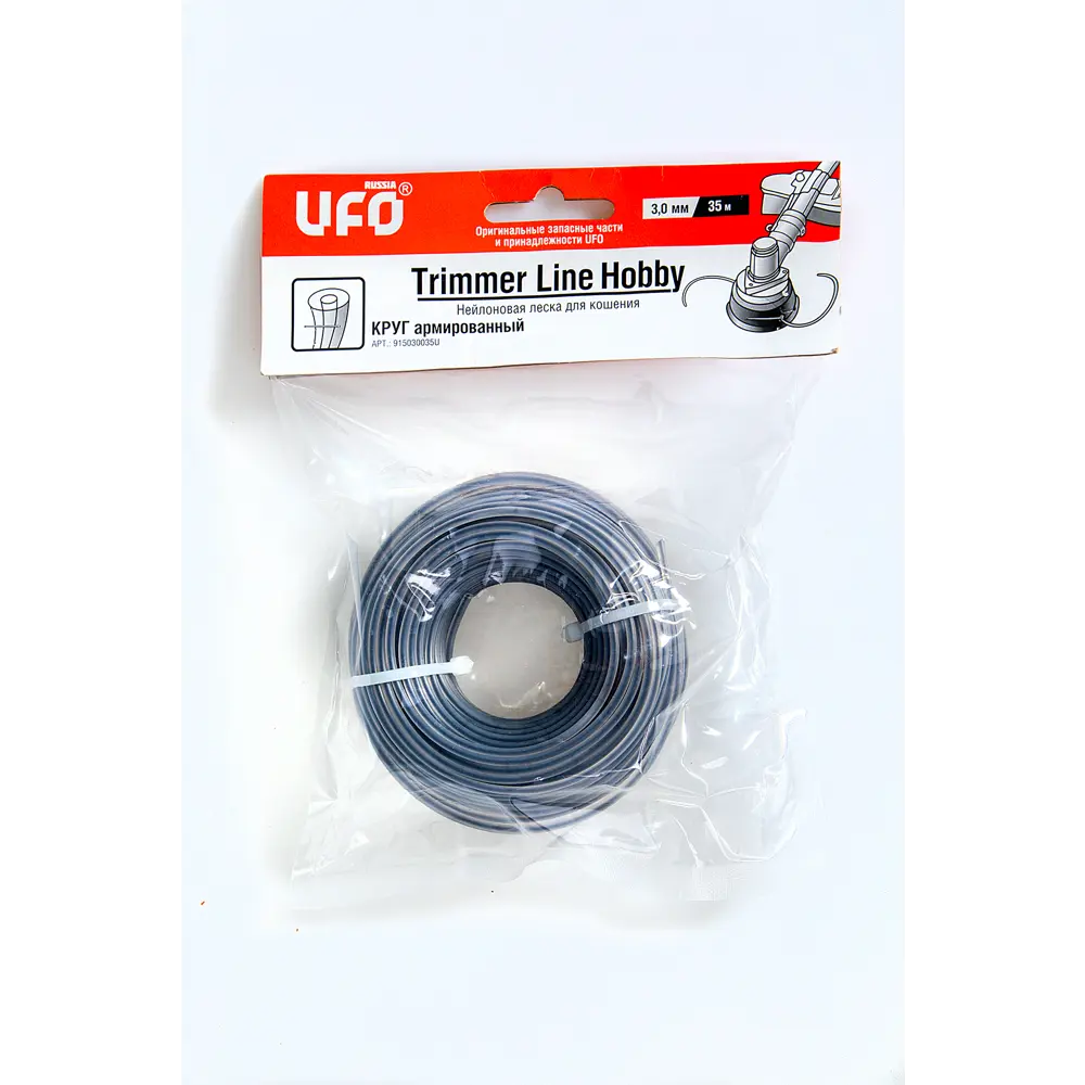 Фото Нейлоновая леска Ufo 915030035U 3 мм x 35 м круг Фото Нейлоновая леска Ufo 915030035U 3 мм x 35 м круг