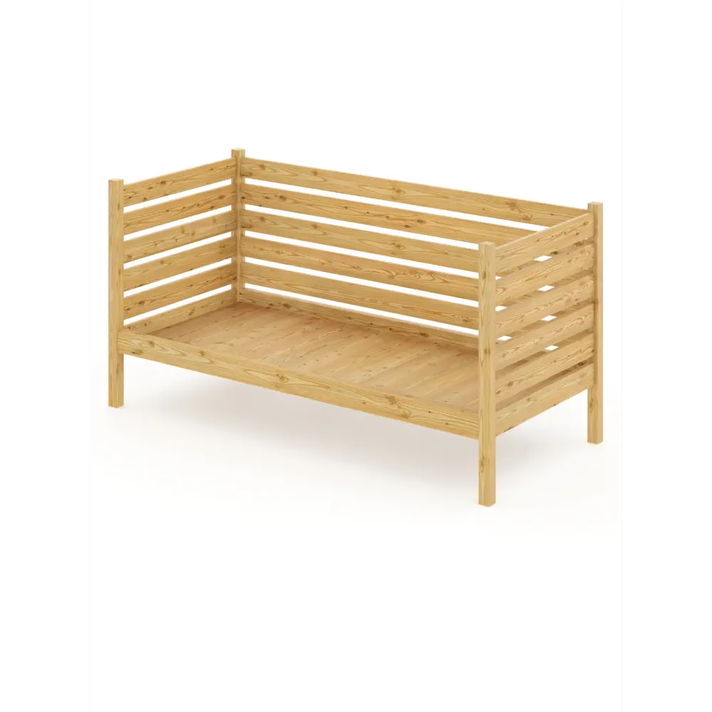 Фото Тахта Solarius сплошное основание и высокими бортиками 110x101x190 см сосна цвет бежевый Фото Тахта Solarius сплошное основание и высокими бортиками 110x101x190 см сосна цвет бежевый