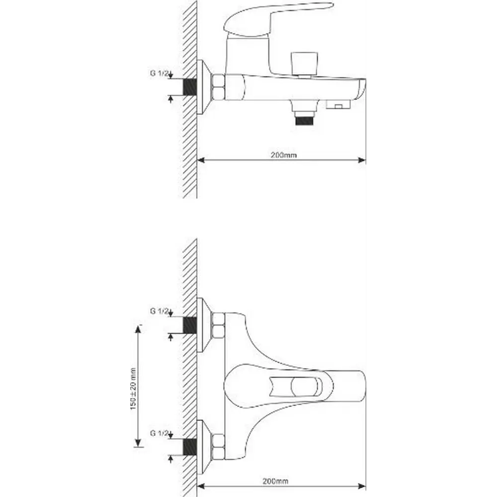 Фото Смеситель для ванны MixLine ML05-01 522144 Фото Смеситель для ванны MixLine ML05-01 522144