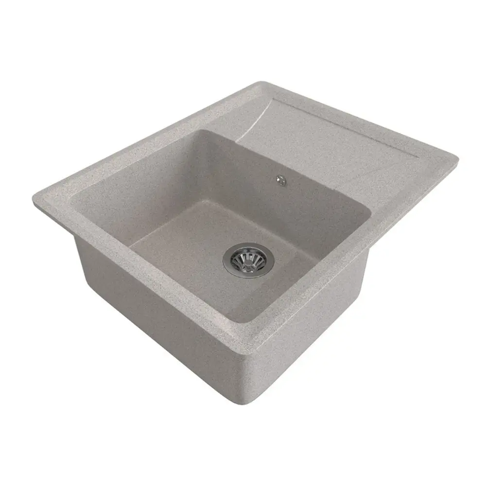 Фото 3 Мойка для кухни Mixline NL-TMS03 (310) 49x60.5 см глубина чаши 19 см искусственный камень цвет светло-серый