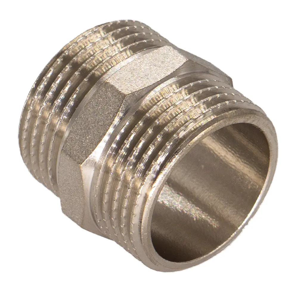 Фото 3 Ниппель СТМ 1 1/2"x1 1/2" НР латунь CRNM0112