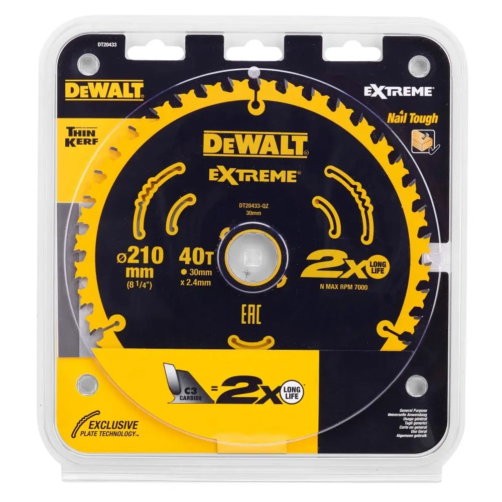 Фото Диск пильный по дереву Dewalt DT20433-QZ 40T 210x30x2.4 мм Фото Диск пильный по дереву Dewalt DT20433-QZ 40T 210x30x2.4 мм