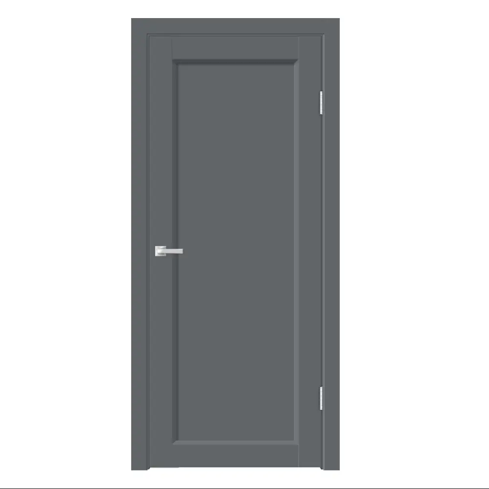 Фото Комплект межкомнатной двери Velldoris Style 3 2P глухая 200x60см ПВХ цвет вулкан с коробом и наличниками Фото Комплект межкомнатной двери Velldoris Style 3 2P глухая 200x60см ПВХ цвет вулкан с коробом и наличниками