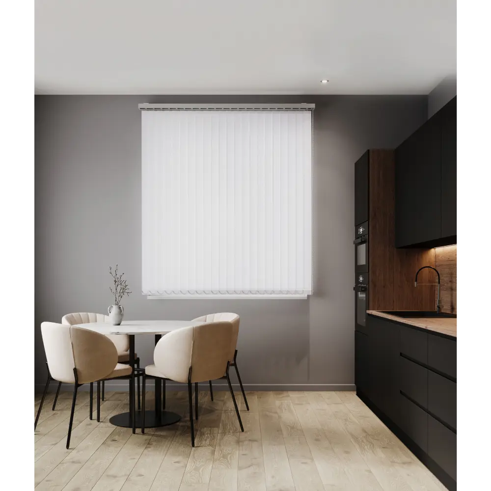 Фото Комплект вертикальных жалюзи Унистайл Vzhblbel 155x250 см алюминий цвет белый глянец Фото Комплект вертикальных жалюзи Унистайл Vzhblbel 155x250 см алюминий цвет белый глянец