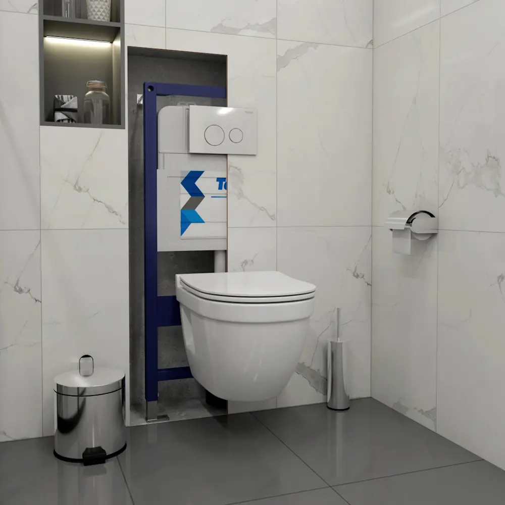 Фото 5 Комплект Teymi F00676: Инсталляция Aina 50, клавиша смыва Lina хром, унитаз Vitra Pro Фото 5 Комплект Teymi F00676: Инсталляция Aina 50, клавиша смыва Lina хром, унитаз Vitra Pro