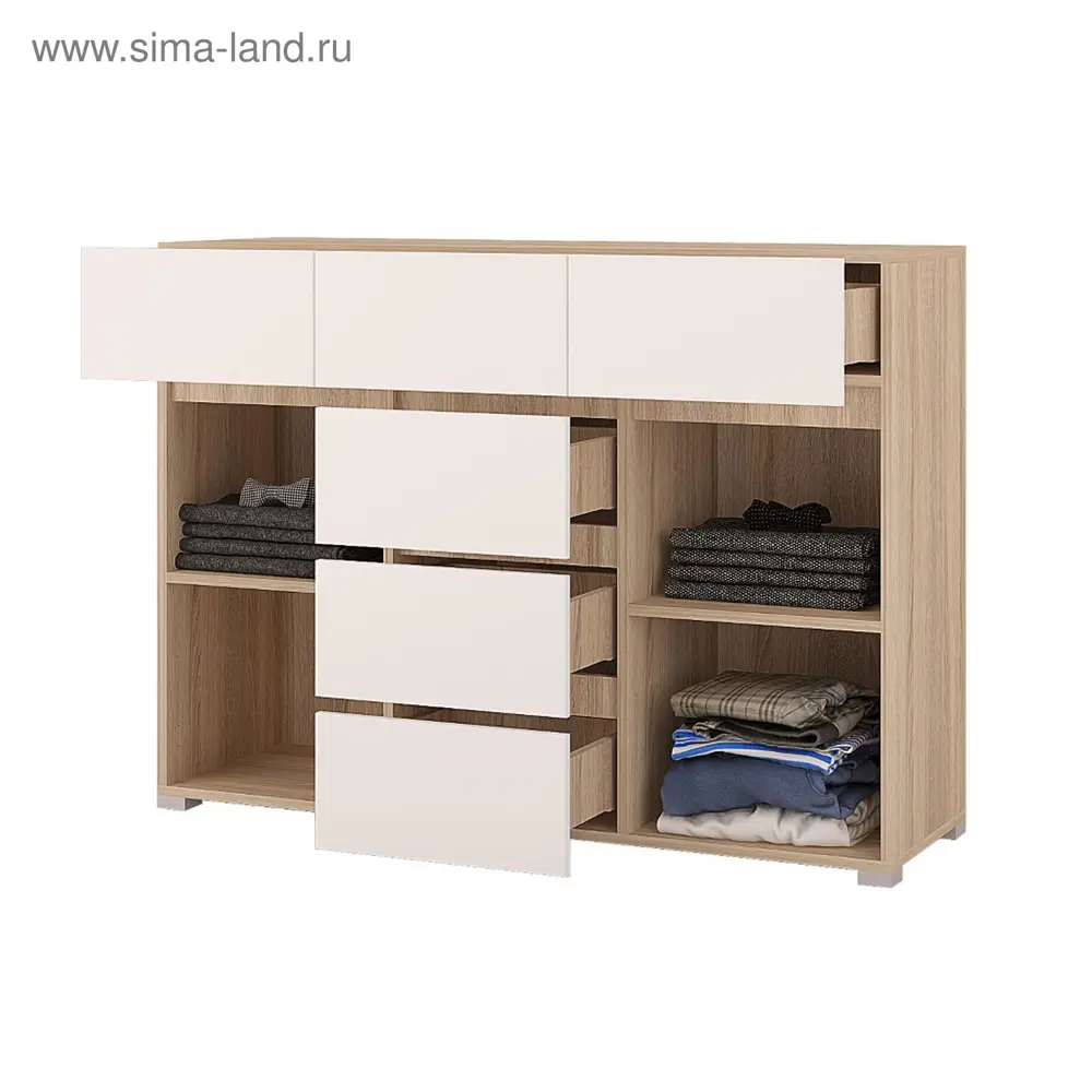 Фото 3 Комод Анталия 7 ящиков 120x37.6x88.4 см ЛДСП цвет kraft Фото 3 Комод Анталия 7 ящиков 120x37.6x88.4 см ЛДСП цвет kraft
