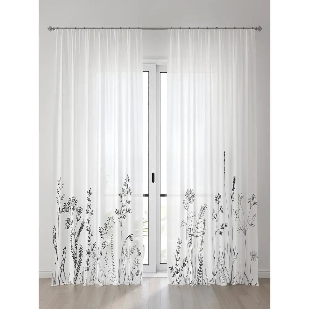 Фото Тюль Comfy Way Алоуна - 156 CW580156-240 150x240 см на шторной ленте цвет белый 2 шт Фото Тюль Comfy Way Алоуна - 156 CW580156-240 150x240 см на шторной ленте цвет белый 2 шт